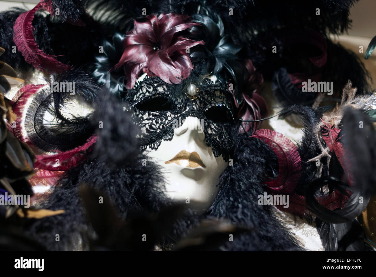 Venetian carnival mask in a Venice shop Stock Photo