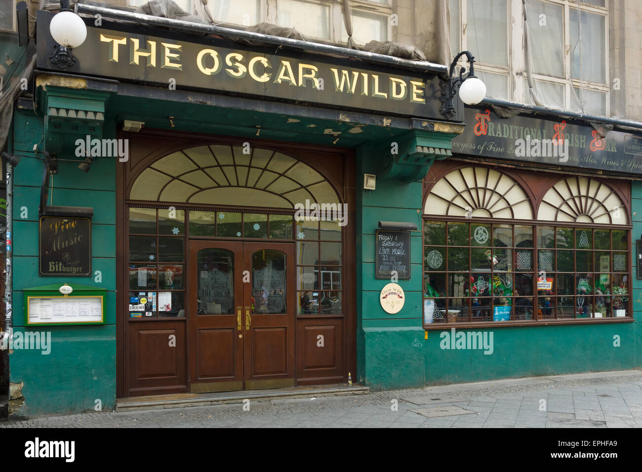 The restaurant Oscar Wilde. Stock Photo