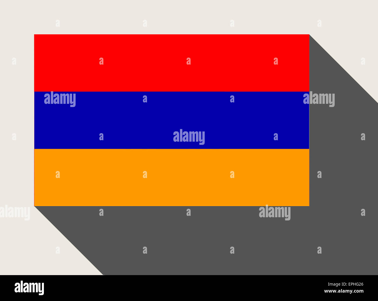 Armenia flag in flat web design style. Stock Photo
