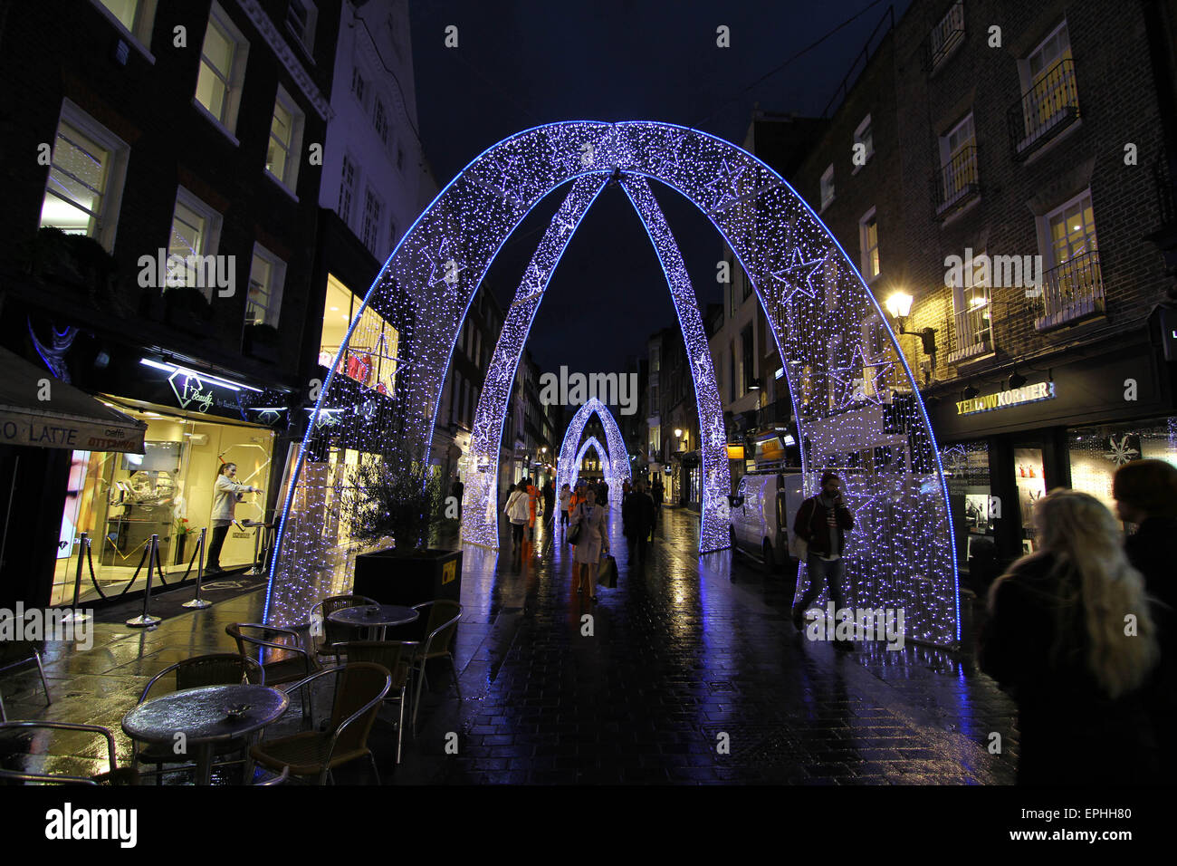 Christmas lights in Central London. Featuring View, South Molton