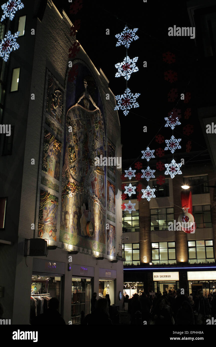 Christmas lights in Central London. Featuring Carnaby Street Christmas