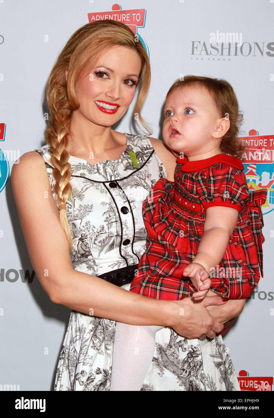 Holly Madison and daughter Rainbow Aurora Rotella at Dreamworks Animation 'Adventure To Santa' held at The Great Hall inside Fashion Show Mall  Featuring: Holly Madison,Rainbow Rotella Where: Las Vegas, Nevada, United States When: 13 Nov 2014 Credit: DJDM/WENN.com Stock Photo