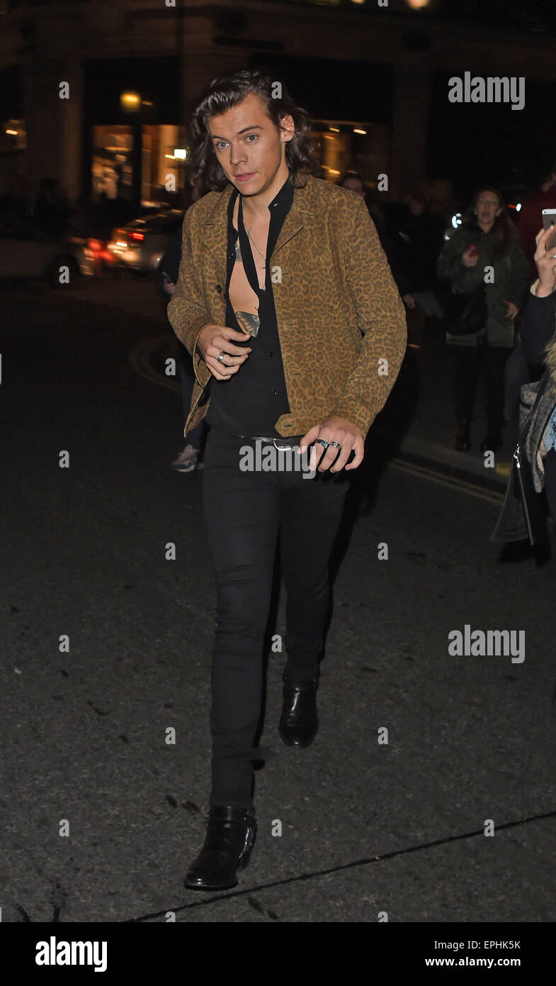 Royal Variety Show Departures- Celebs including One Direction, Demi Lovato  and Ed Sheeran are seen leaving the royal variety show. Featuring: Harry  Styles Where: London, United Kingdom When: 14 Nov 2014 Credit: