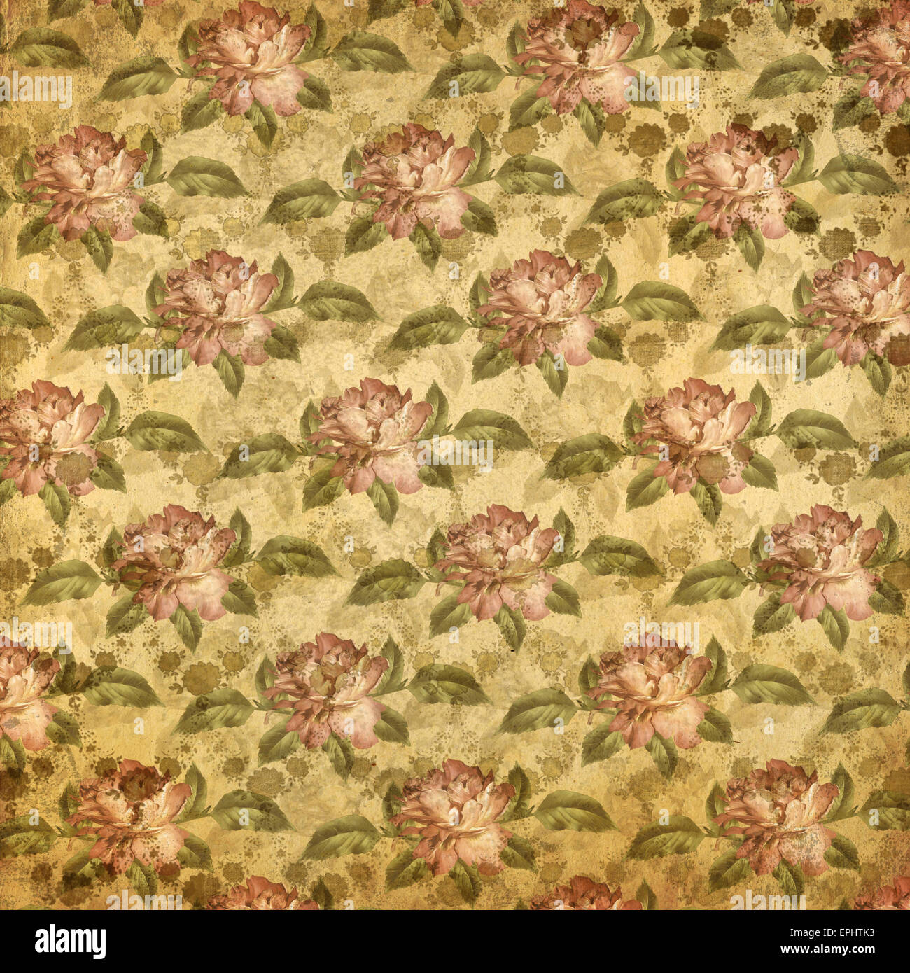Grunge vintage background with flowers for design Stock Photo - Alamy