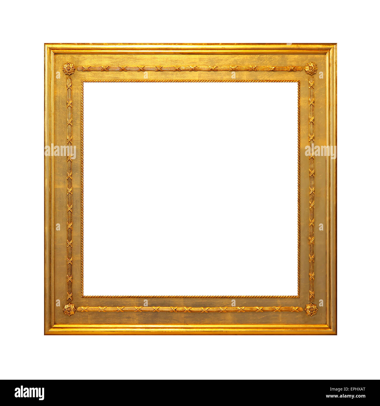 Square gold frame cut out hi-res stock photography and images - Alamy
