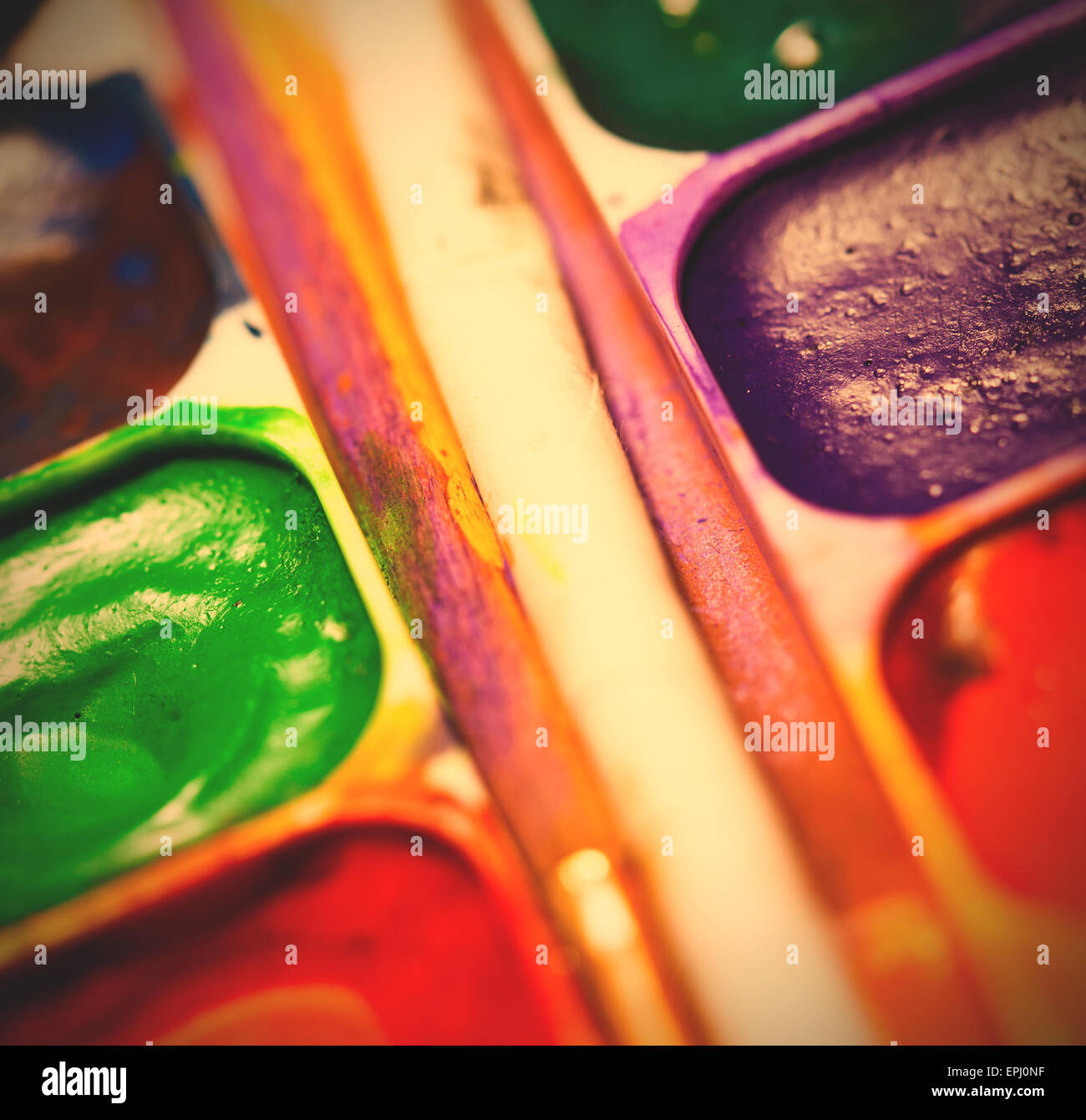 set of watercolor paints Stock Photo Alamy