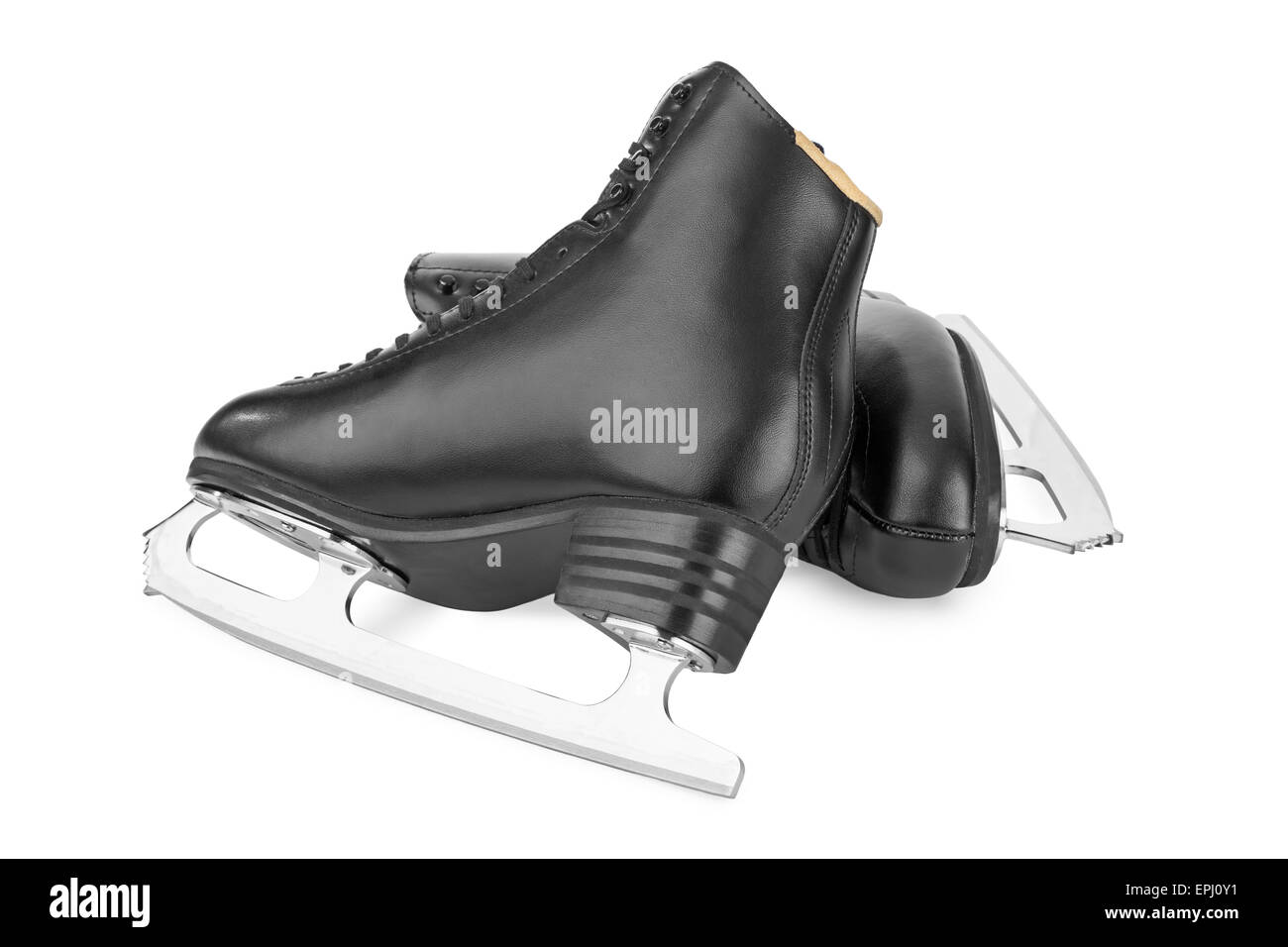 Black figure skates Stock Photo Alamy