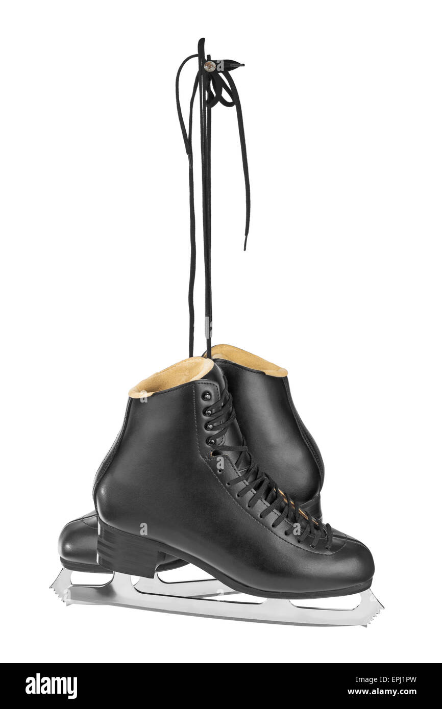 Black figure skates Stock Photo Alamy