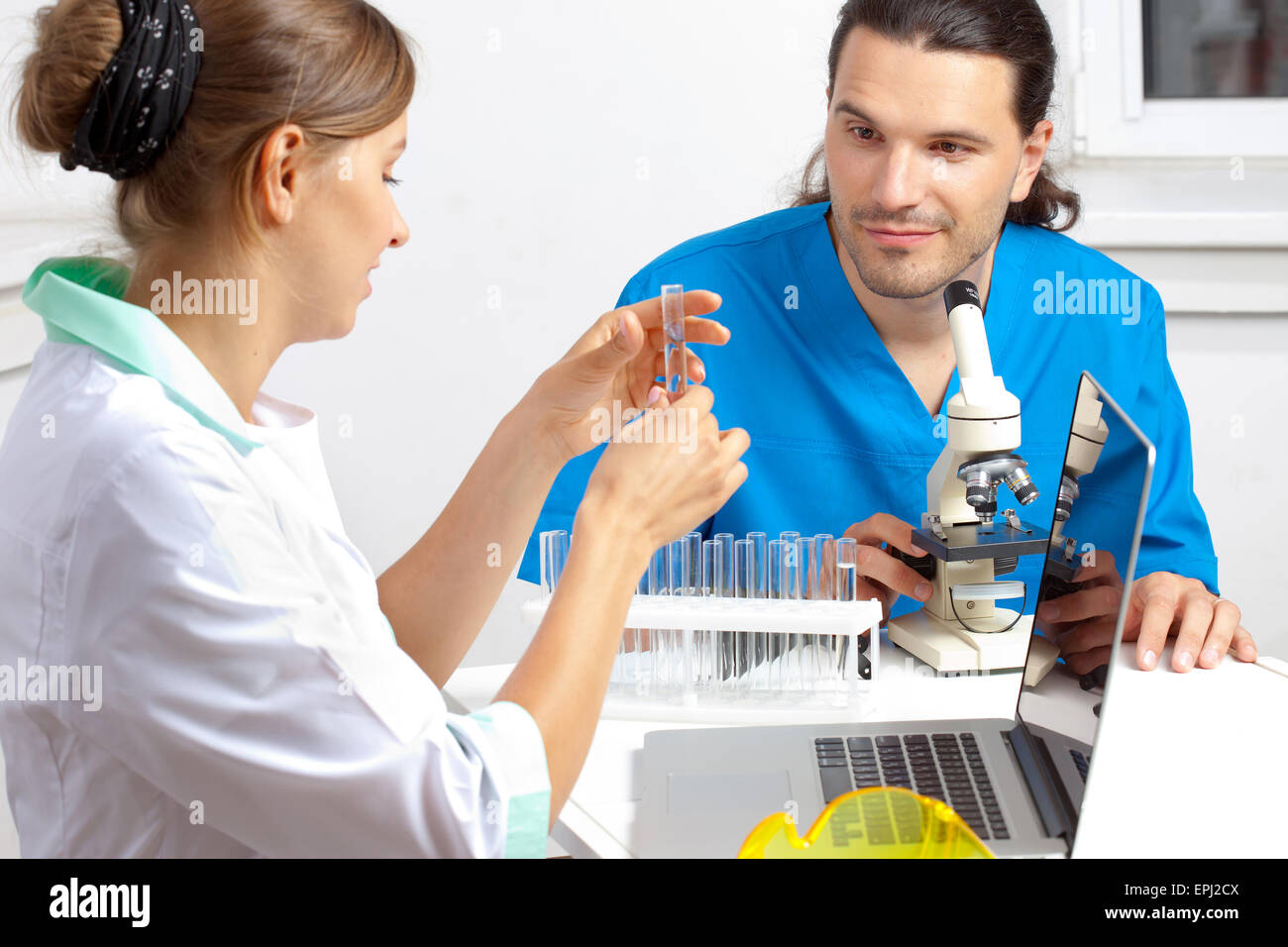 scientists develop a new drug Stock Photo