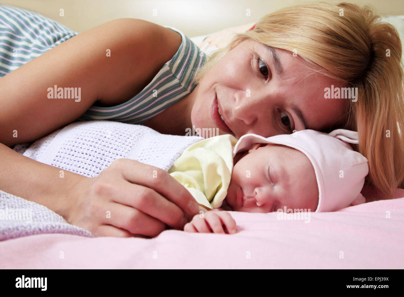 Mother with babe Stock Photo