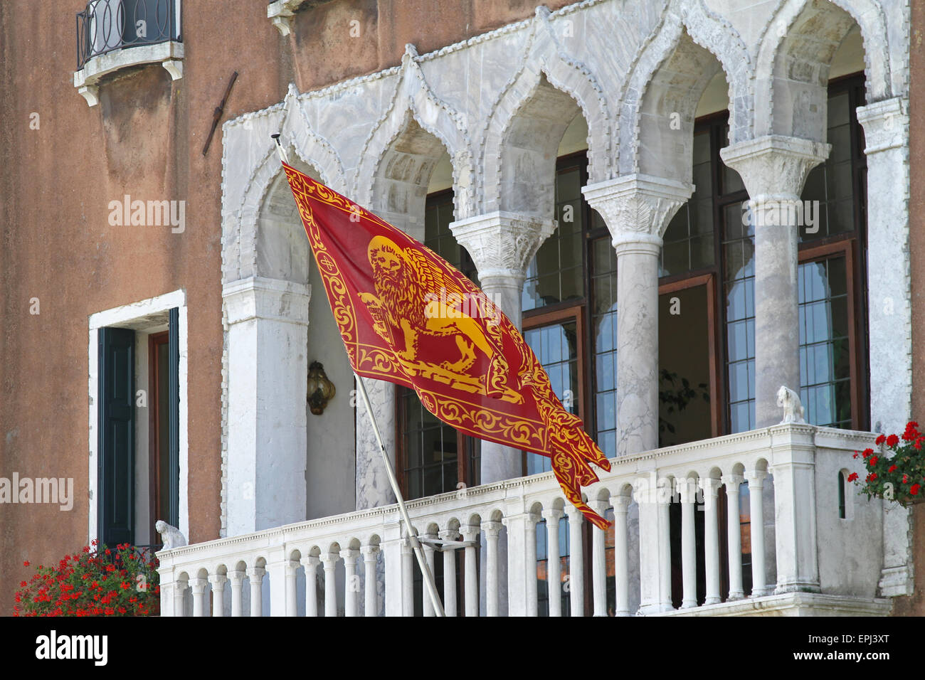 Venice flag Stock Photo