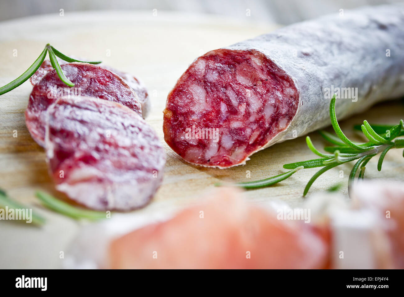 salami and bacon Stock Photo Alamy