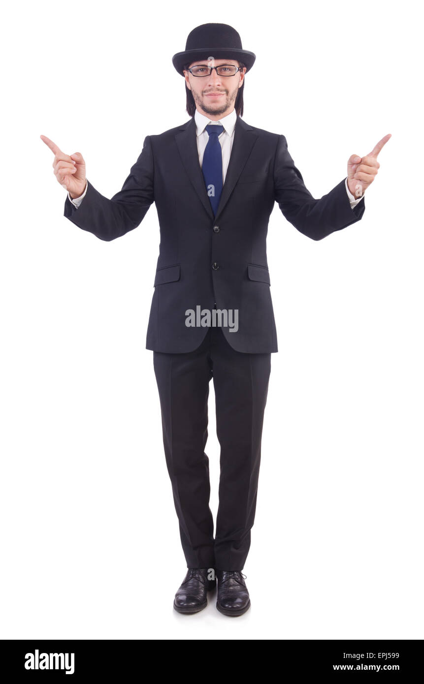 Young businessman isolated on the white background Stock Photo - Alamy