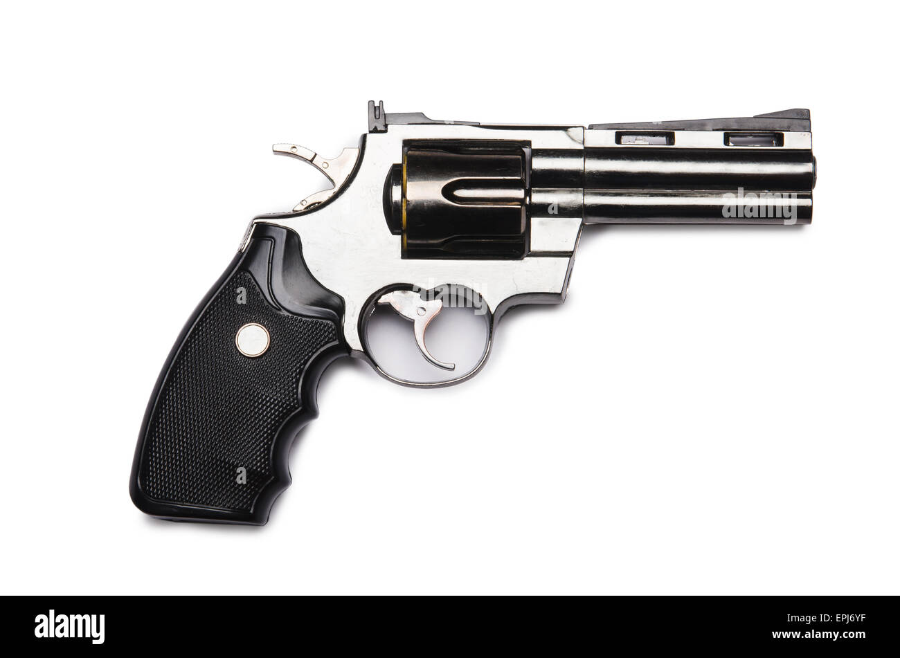 Handgun isolated on the white background Stock Photo - Alamy