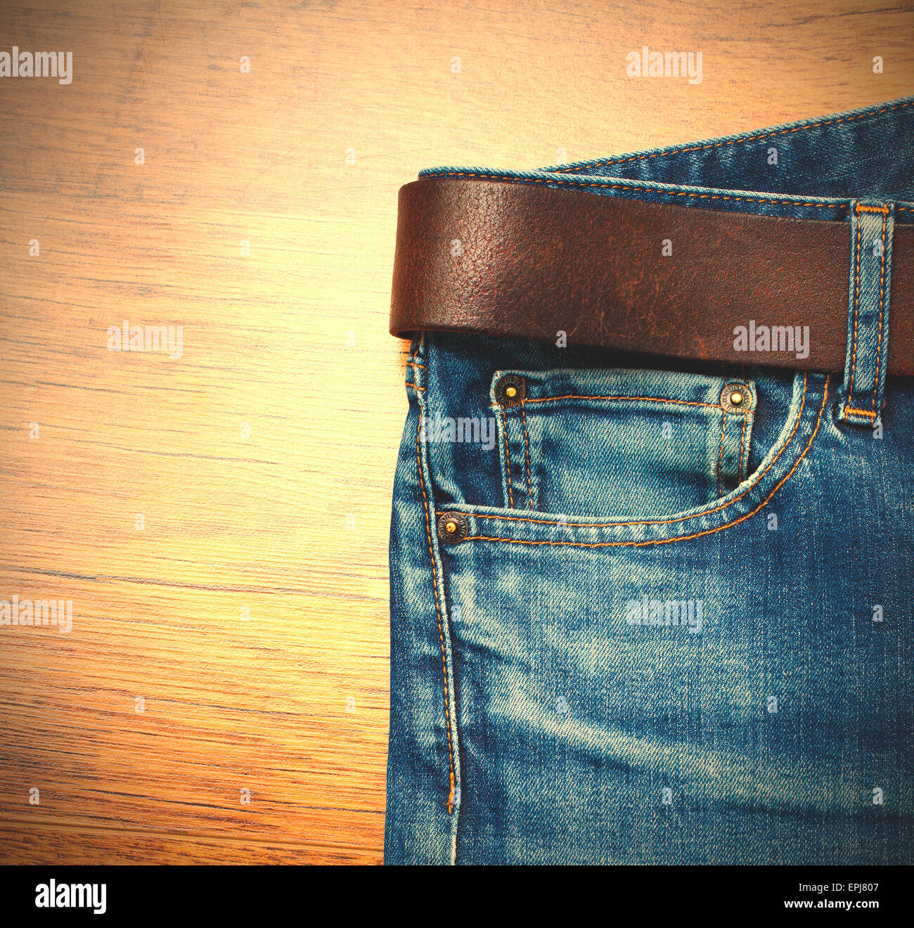 Modern Style Blue Jeans Leather Leash main image 1