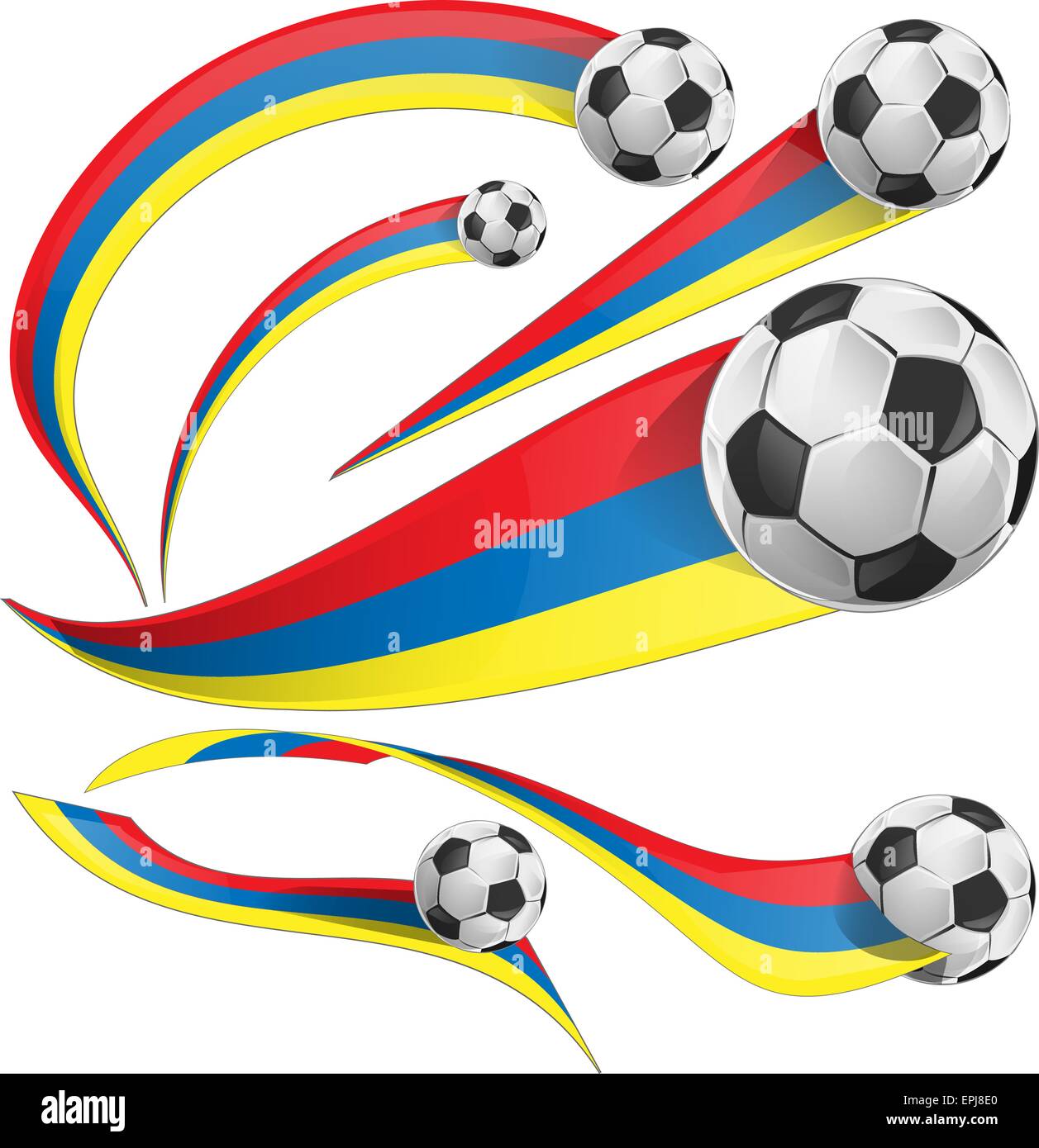 colombia background with soccer ball Stock Vector
