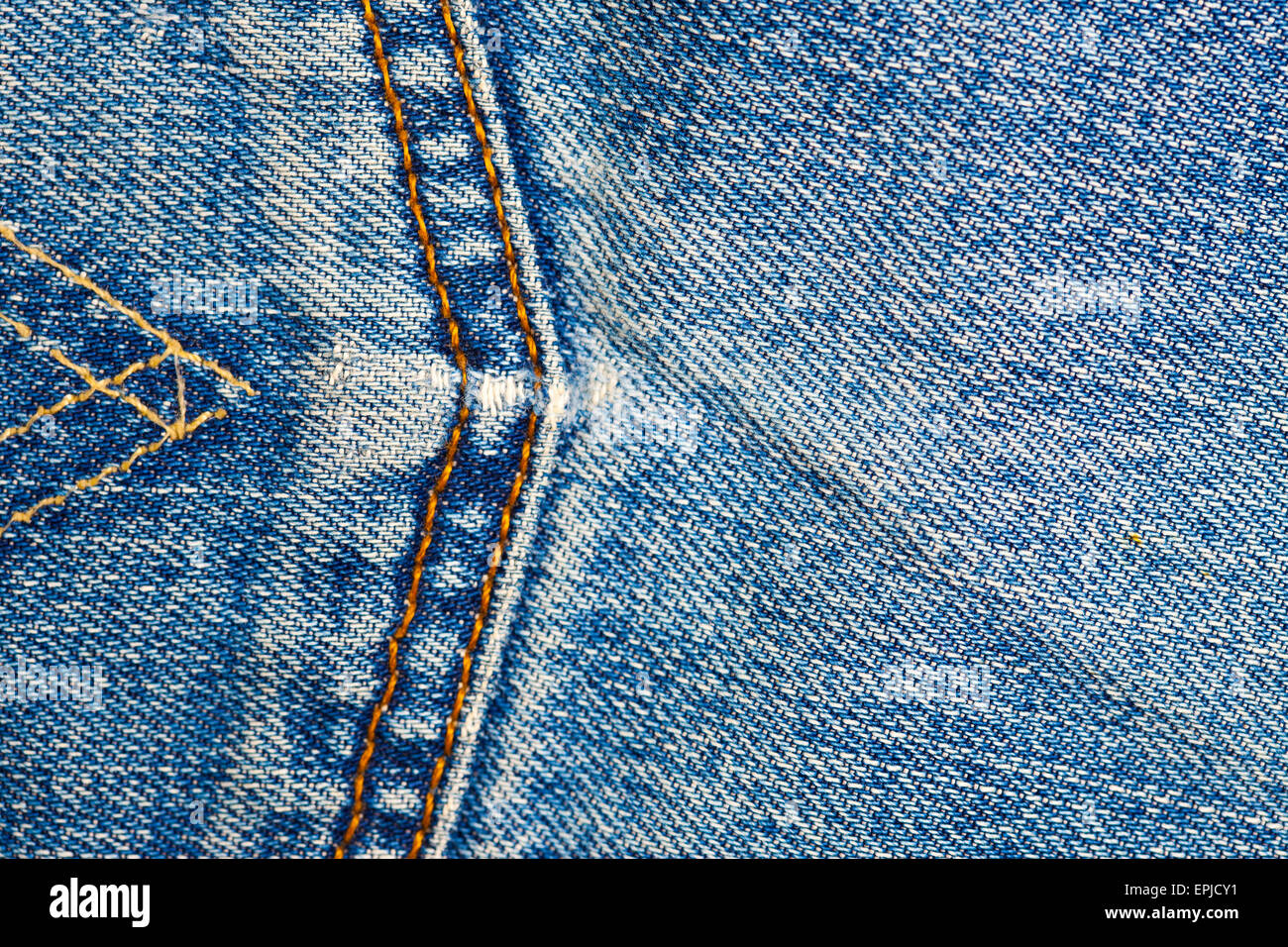 blue jeans background with seams Stock Photo Alamy