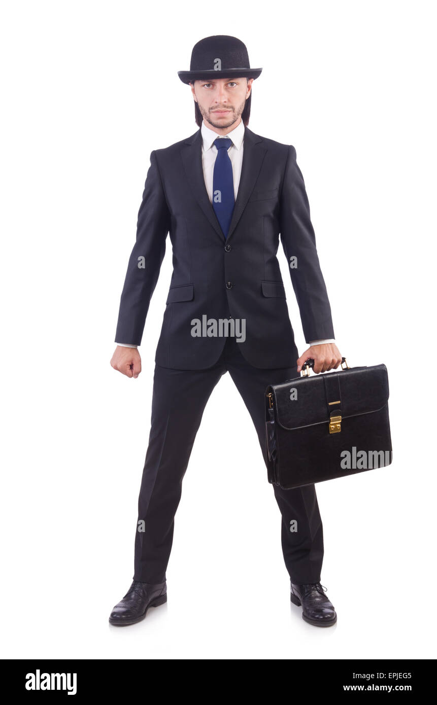 Young businessman isolated on the white background Stock Photo - Alamy