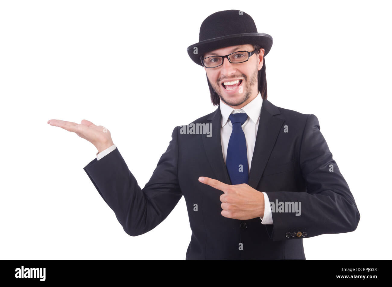 Young businessman isolated on the white background Stock Photo - Alamy