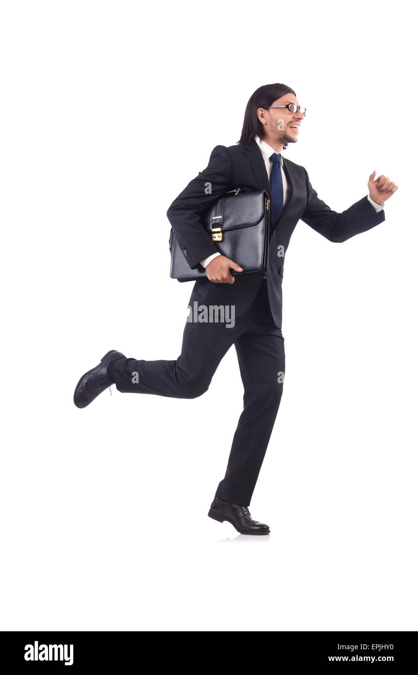 Late Or Rushing Office manager rushing late Cut Out Stock Images & Pictures - Alamy