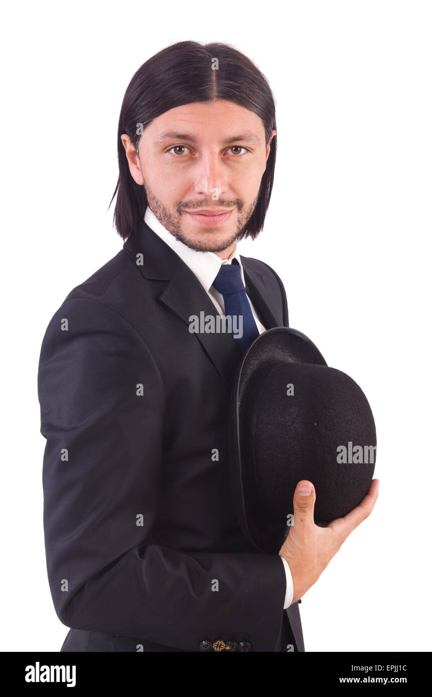 Young businessman isolated on the white background Stock Photo - Alamy
