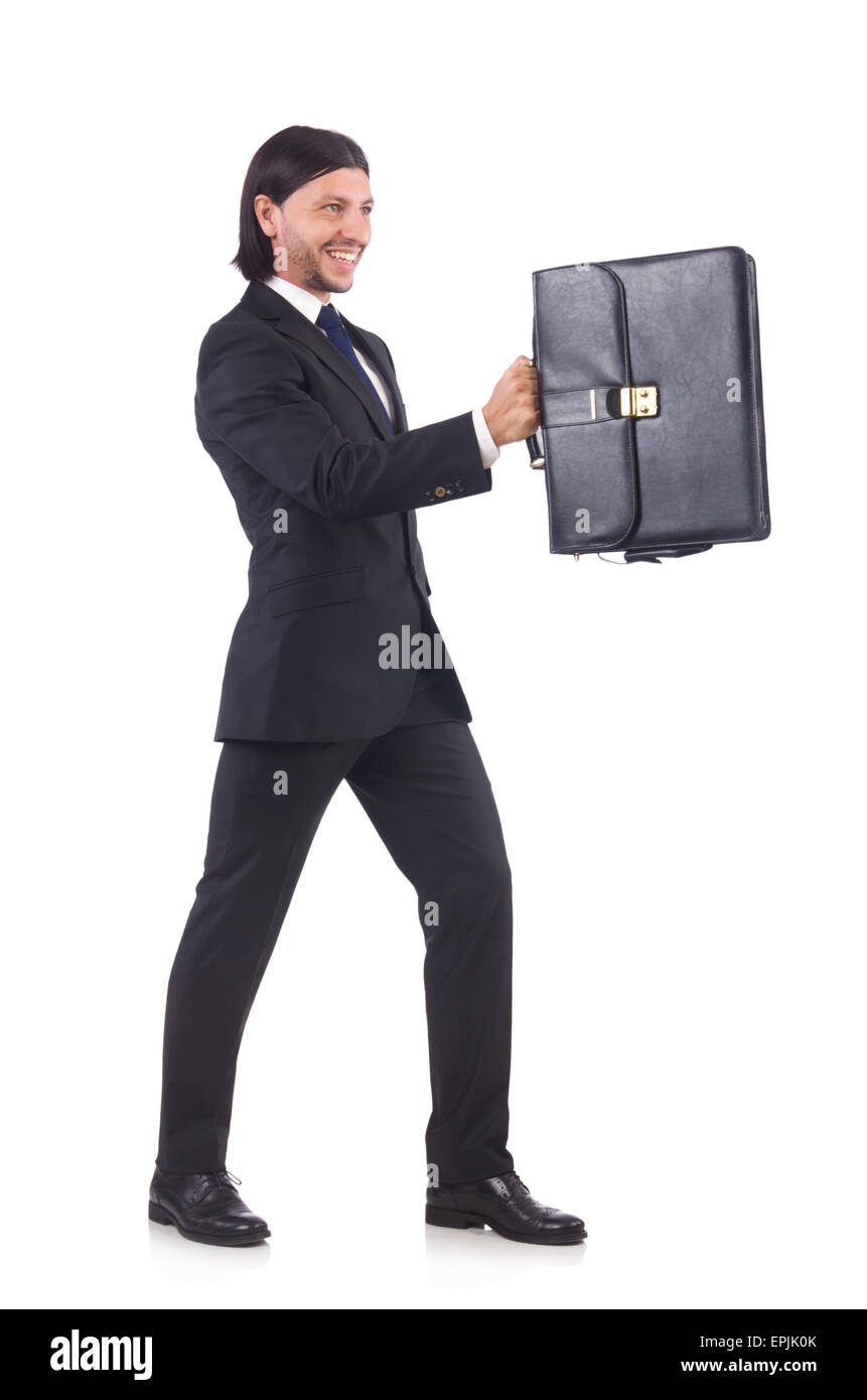 Young businessman isolated on the white background Stock Photo - Alamy