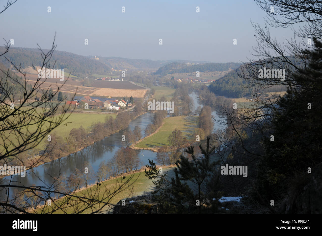 Naab, river valley Stock Photo