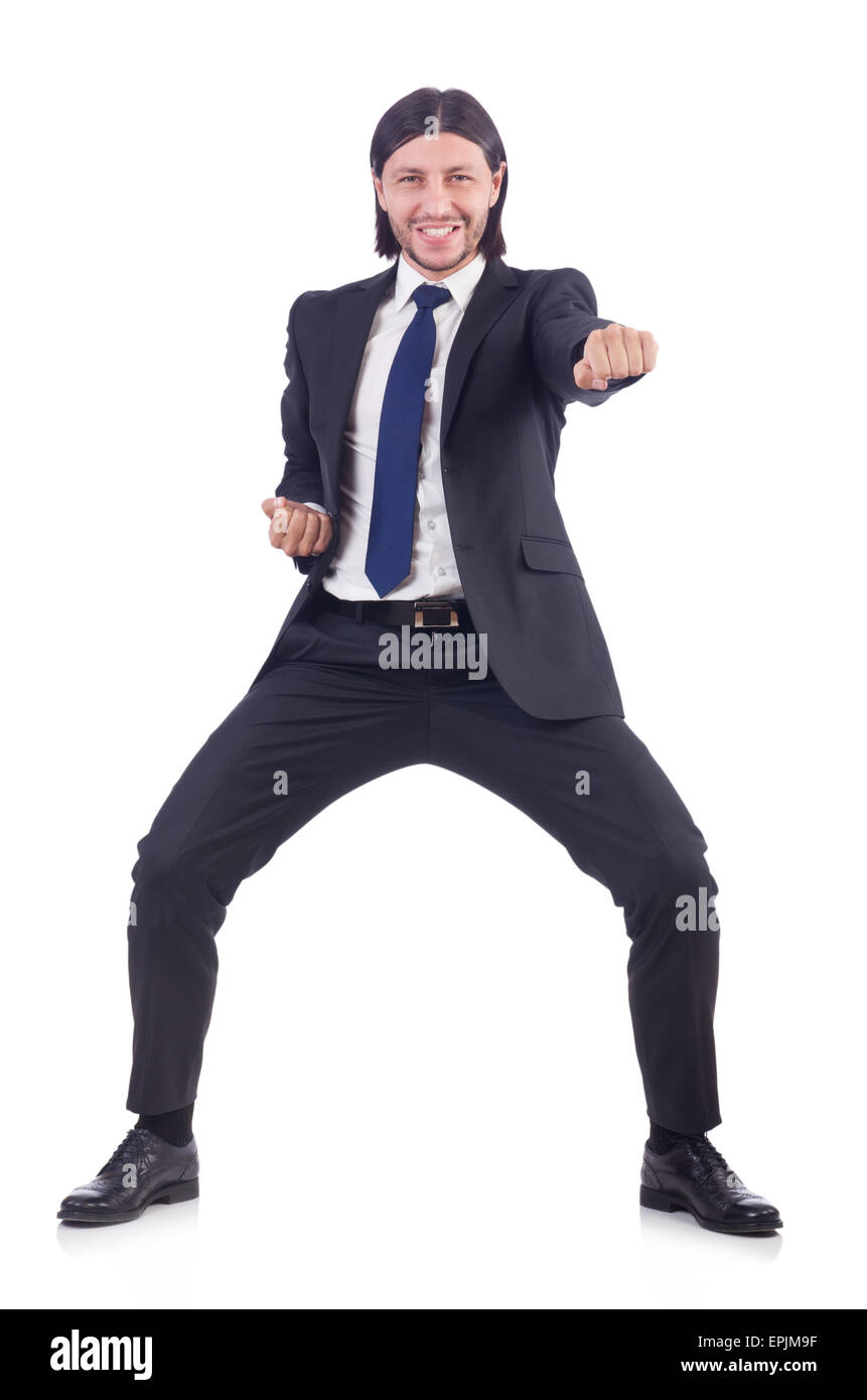 Young businessman isolated on the white background Stock Photo - Alamy