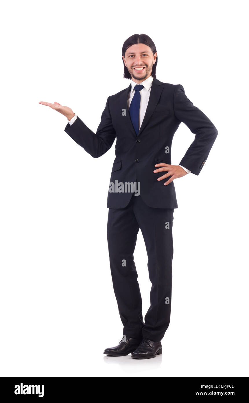 Young businessman isolated on the white background Stock Photo - Alamy
