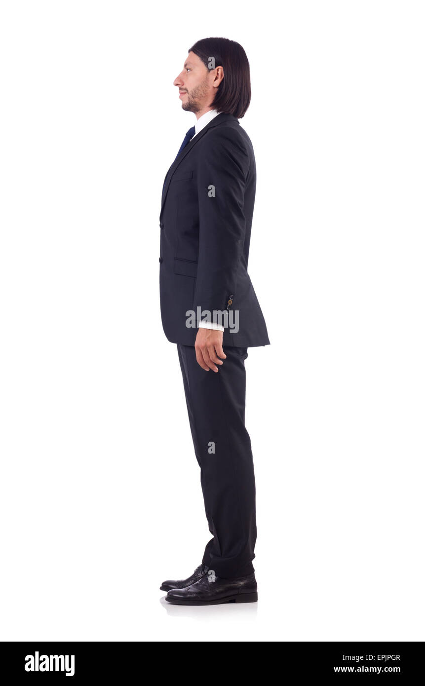 Young businessman isolated on the white background Stock Photo - Alamy