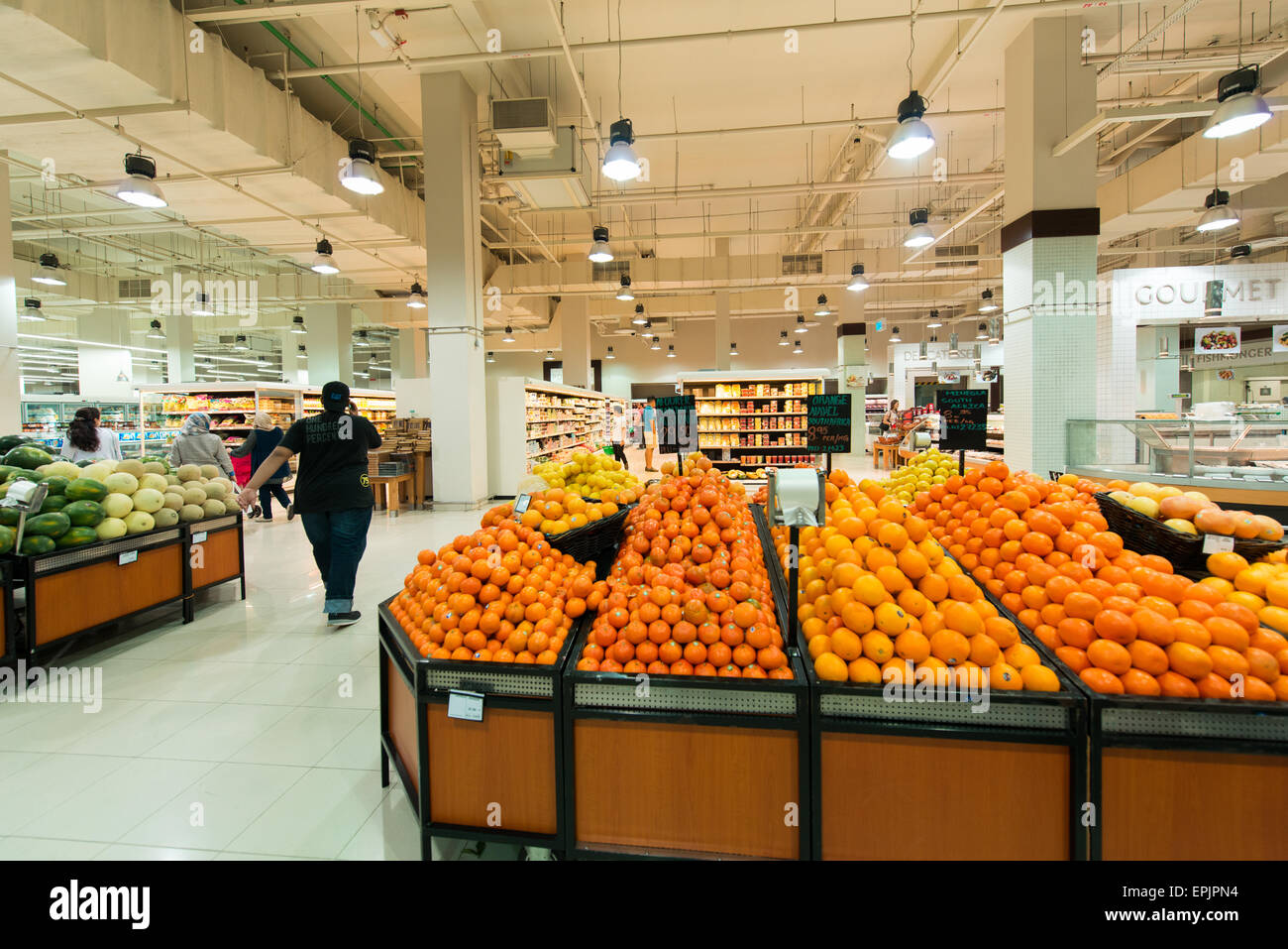Dubai AUGUST 8, 2014 Dubai Supermarket Waitrose on August 8 in Dubai
