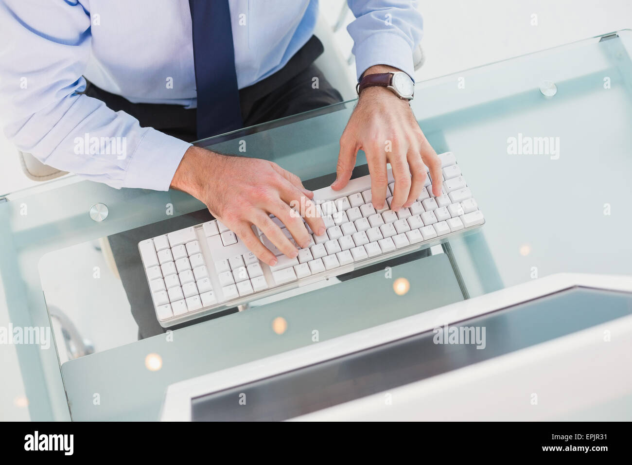 Businessman using his computer Stock Photo - Alamy
