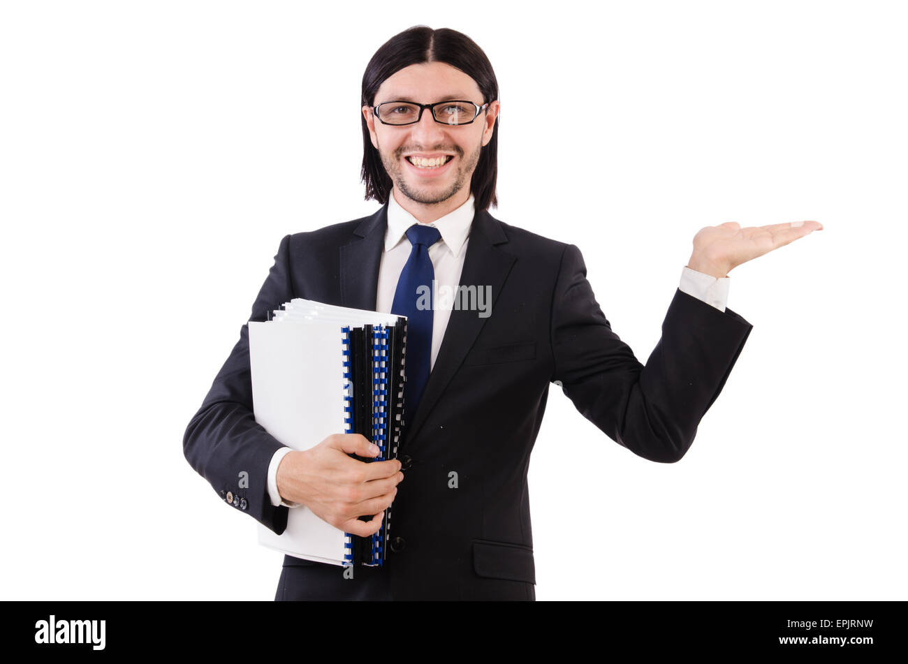 Young businessman isolated on the white background Stock Photo - Alamy