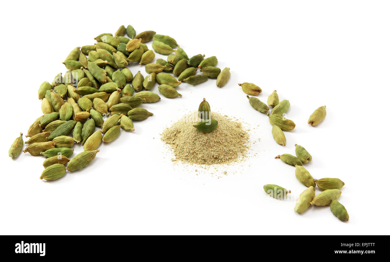 Cardamom isolated. Element of design Stock Photo - Alamy