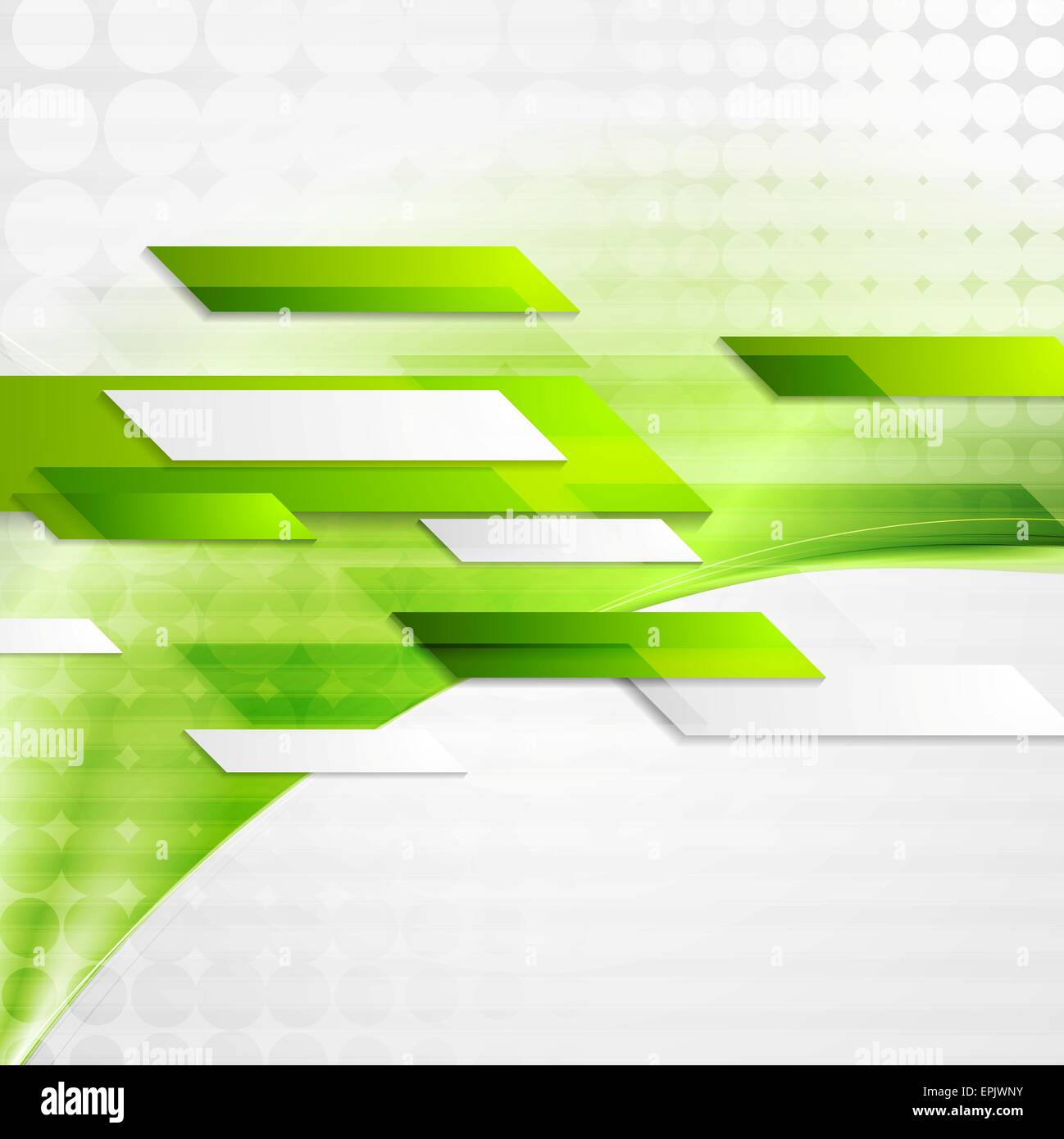 Abstract green tech wavy background Stock Photo