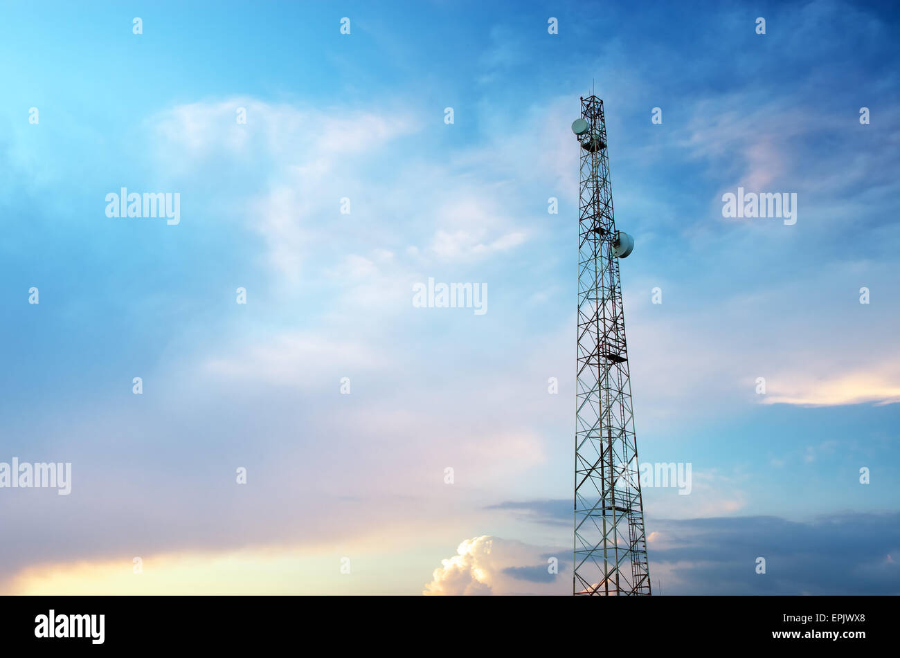 Tele-radio tower. Elemen of design. Stock Photo