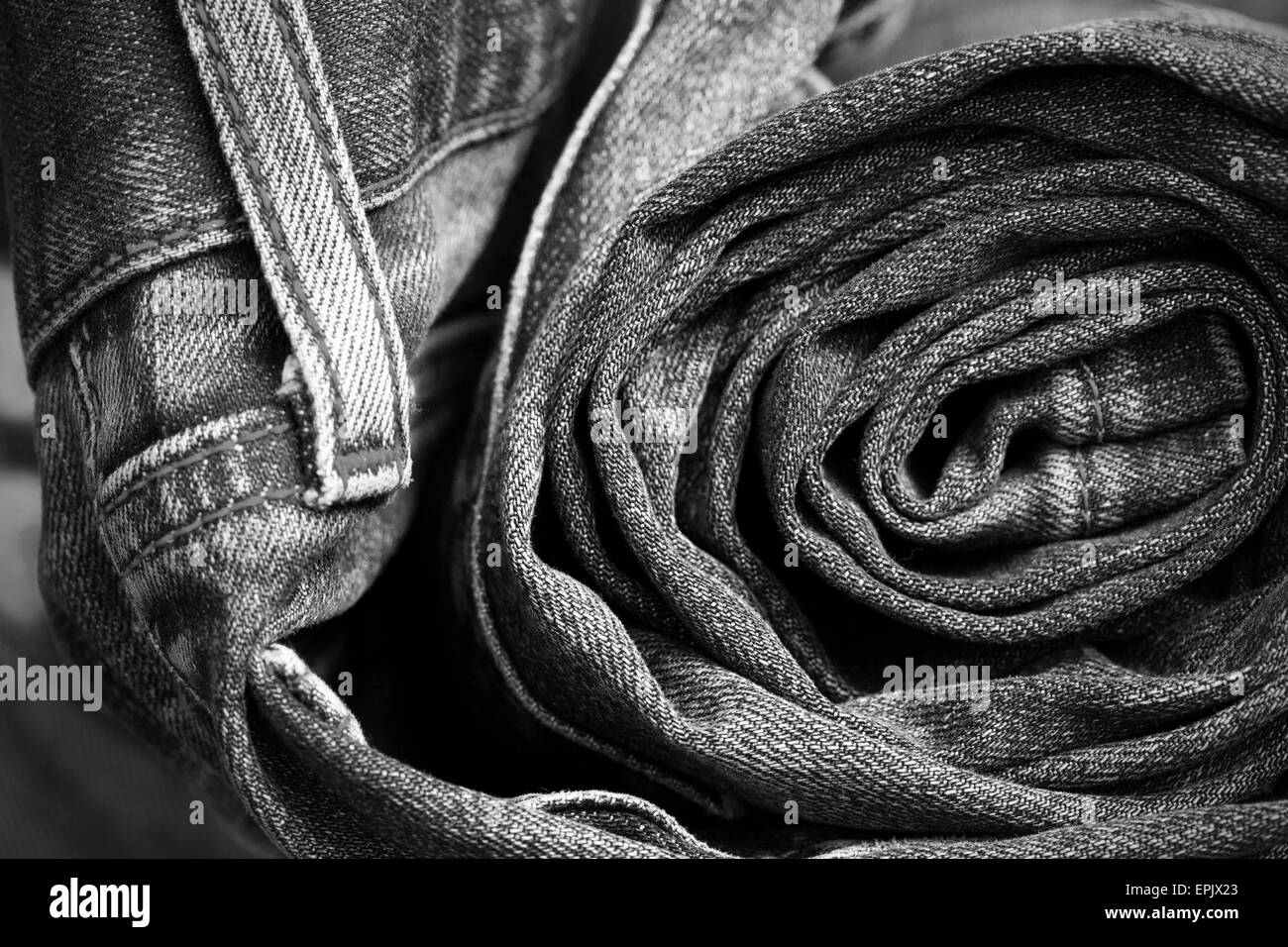 Rolled up denim Black and White Stock Photos & Images Alamy