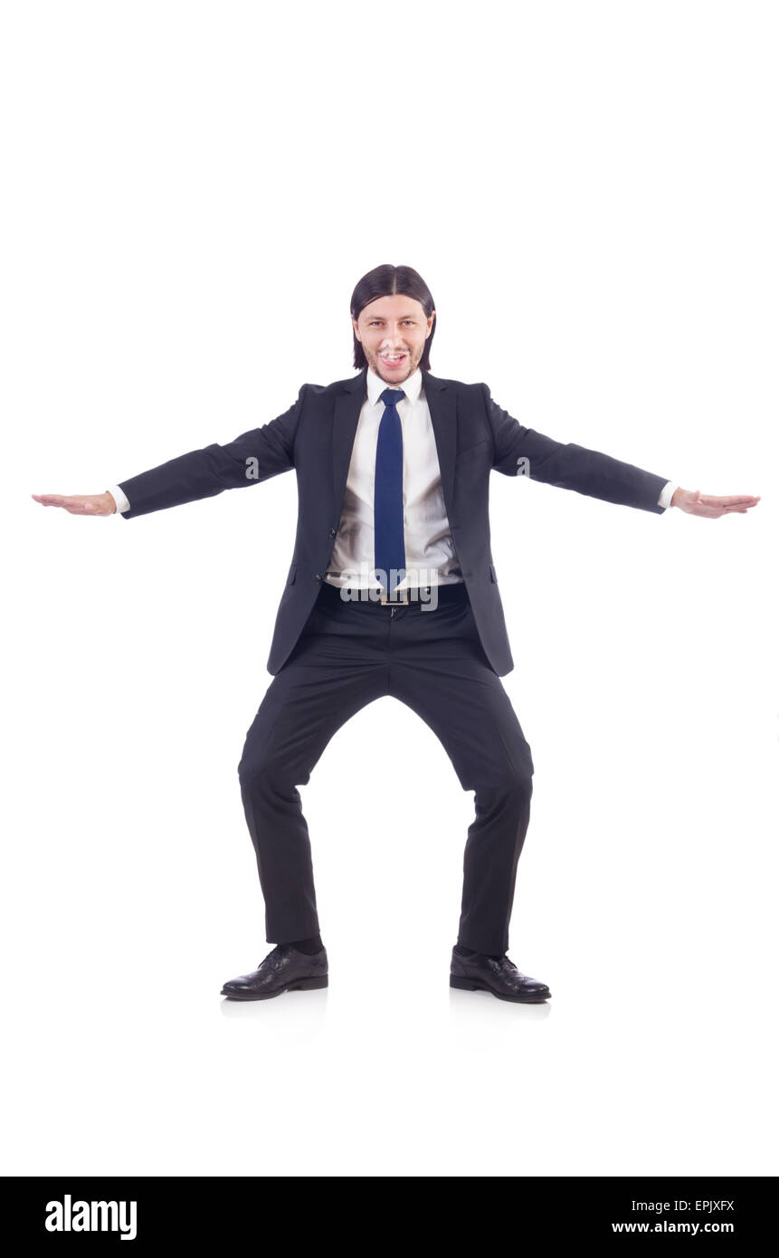 Young businessman isolated on the white background Stock Photo - Alamy