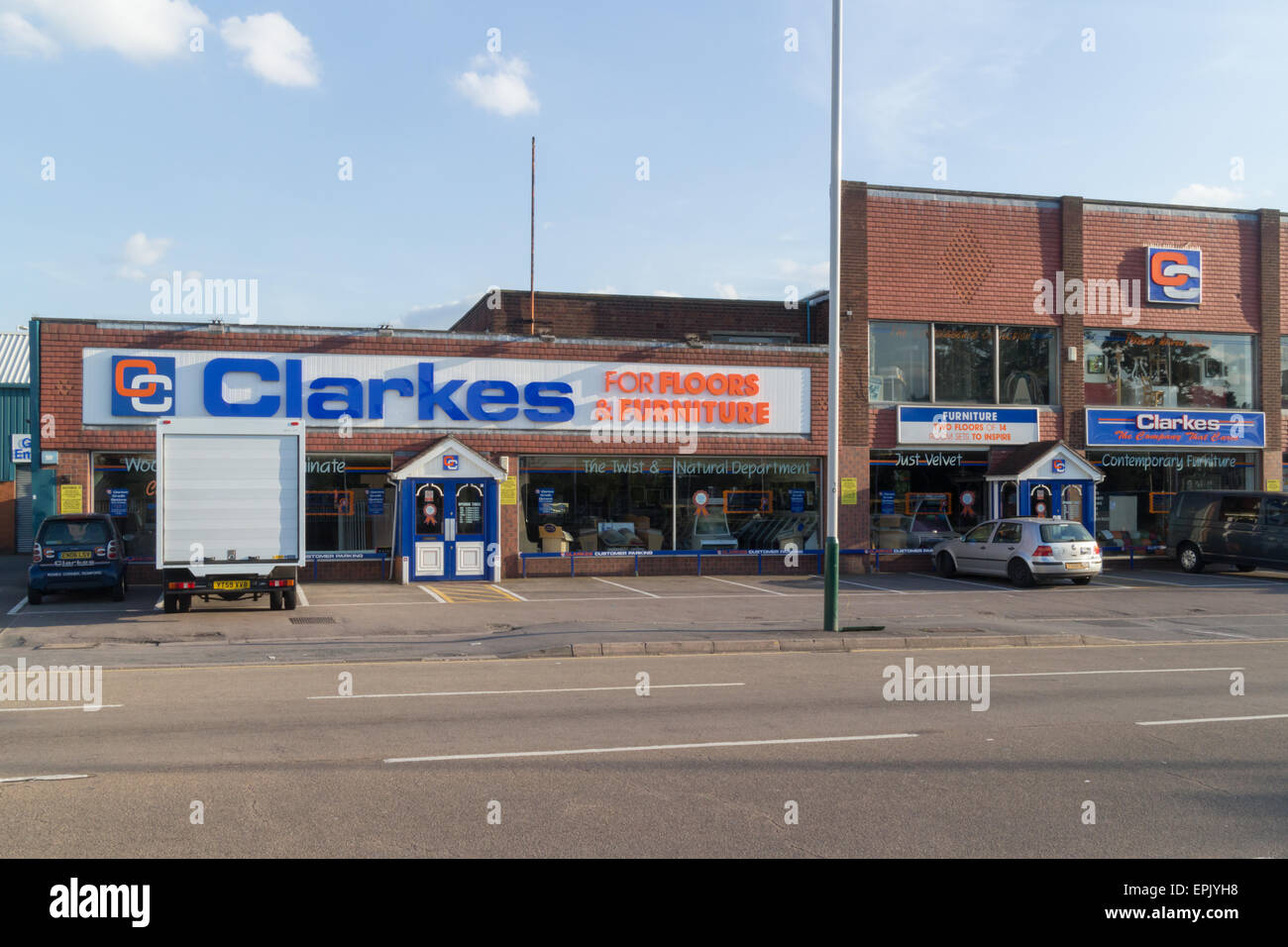 Clarkes furniture store, Roneo Corner, Romford, Essex, UK Stock Photo