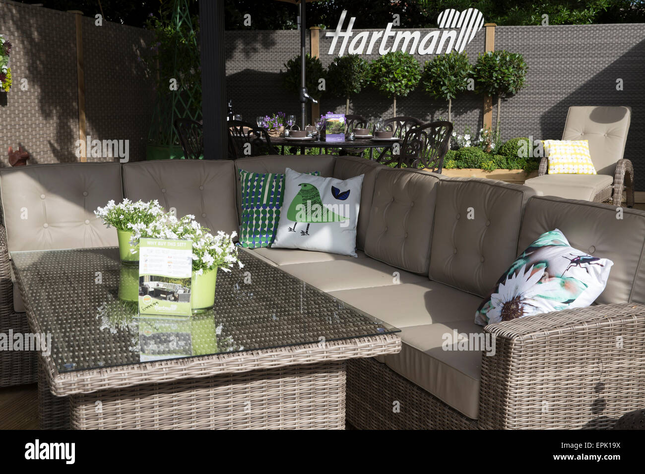 Chelsea, London, UK. 19th May, 2015. Hartman Garden furniture for sale at Chelsea Flower Show 2015 Credit: Keith Larby/Alamy Live News Stock Photo