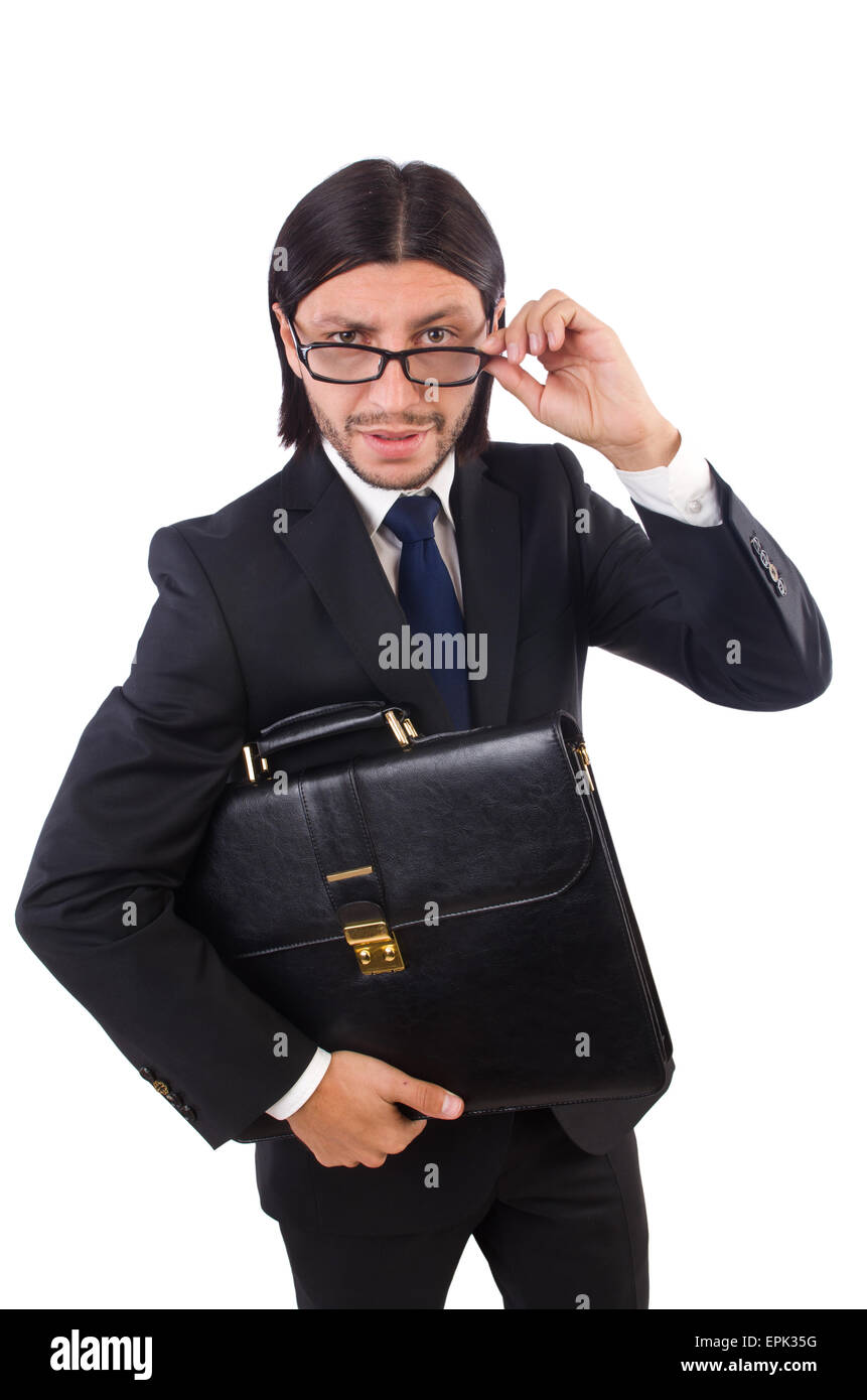 Young businessman isolated on the white background Stock Photo - Alamy