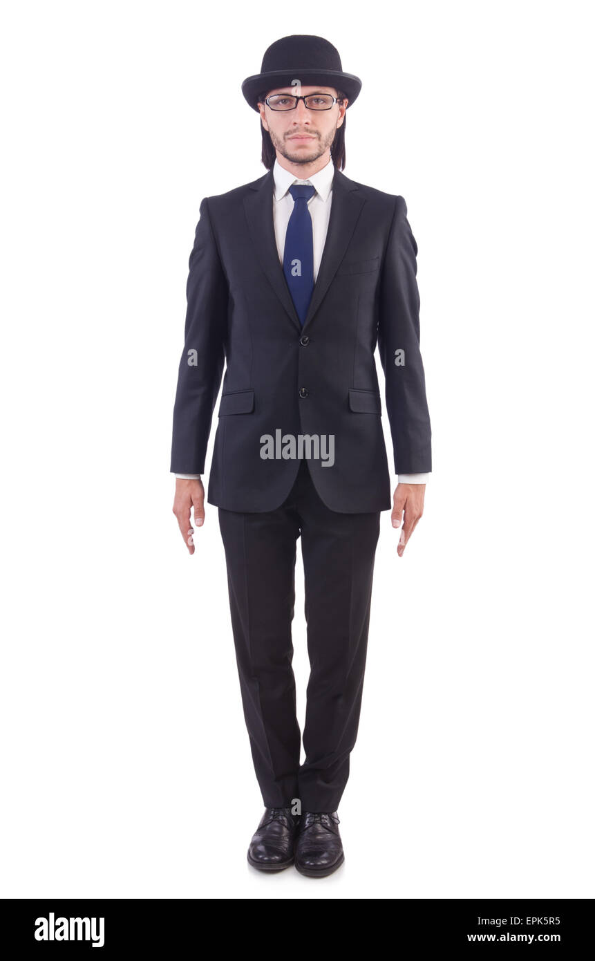 Young businessman isolated on the white background Stock Photo - Alamy