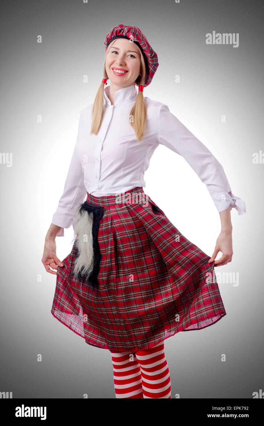 Scottish traditions concept with person wearing kilt Stock Photo - Alamy