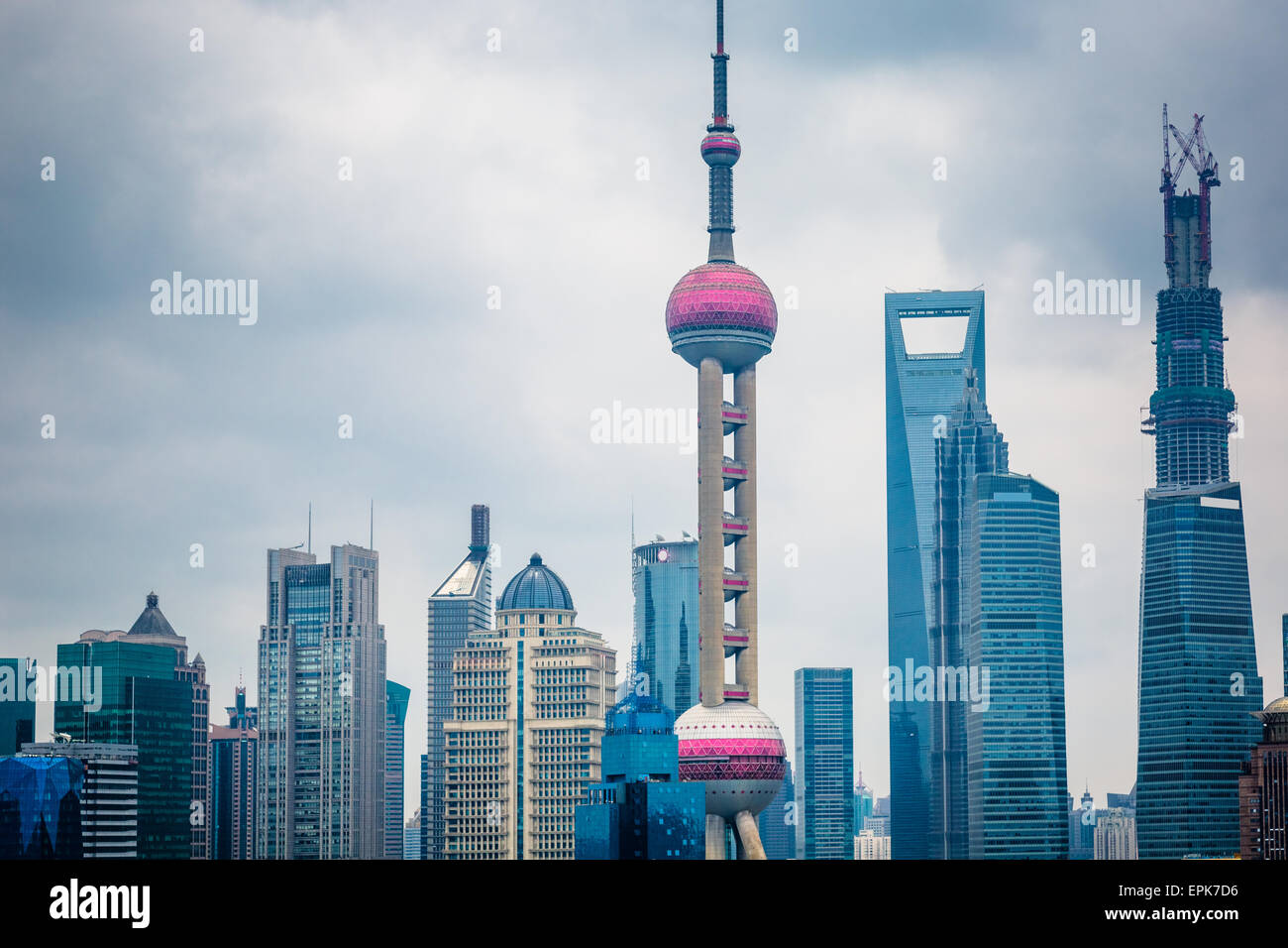 The Oriental pearl TV tower Stock Photo