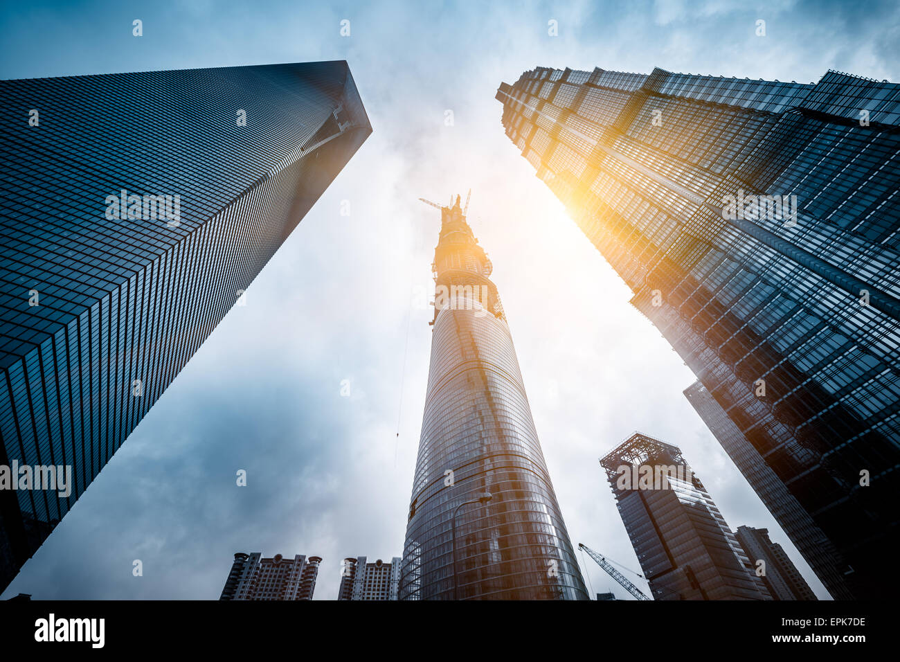 The construction site fo Shanghai Tower Stock Photo - Alamy