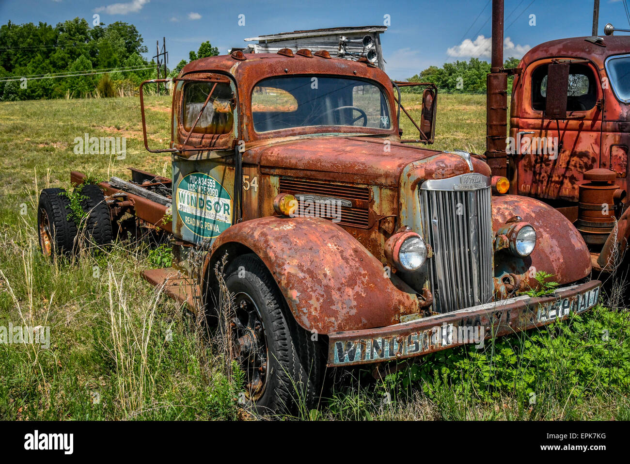 A Truck Junkyard Stock Photo Alamy