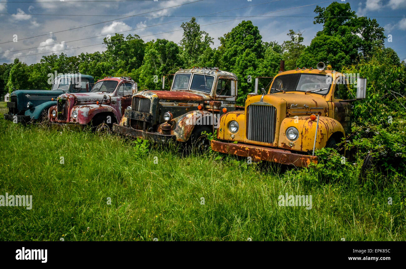 A Truck Junkyard Stock Photo Alamy