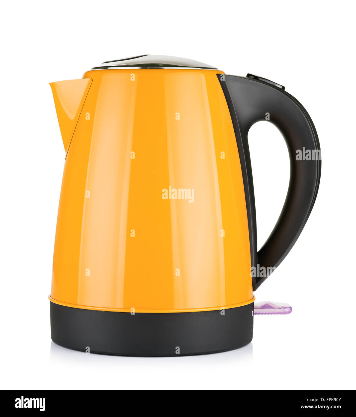 Modern Electric Kettle with Base and Plug Isolated on White Stock Photo -  Image of boil, household: 249433640