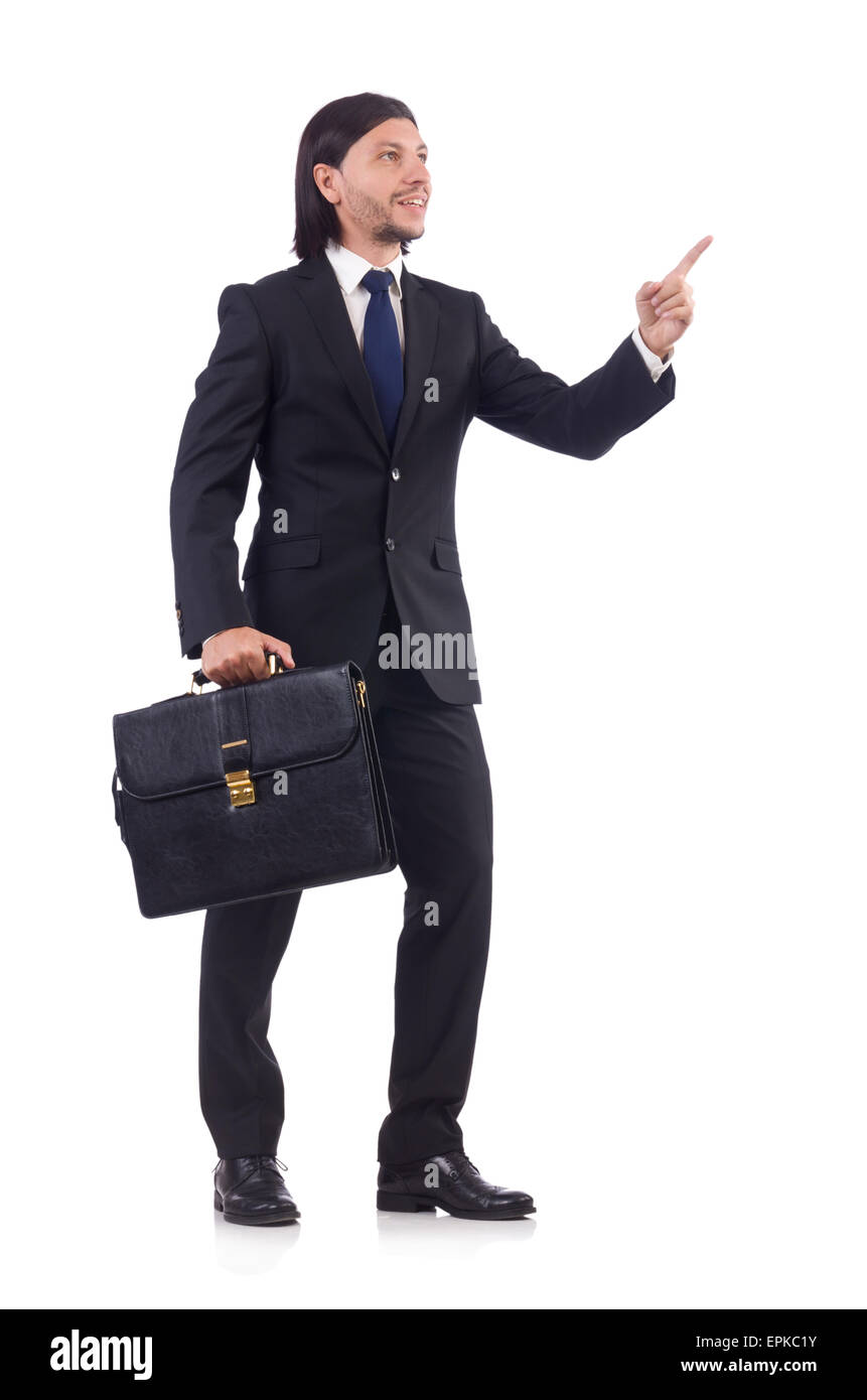 Young businessman isolated on the white background Stock Photo - Alamy