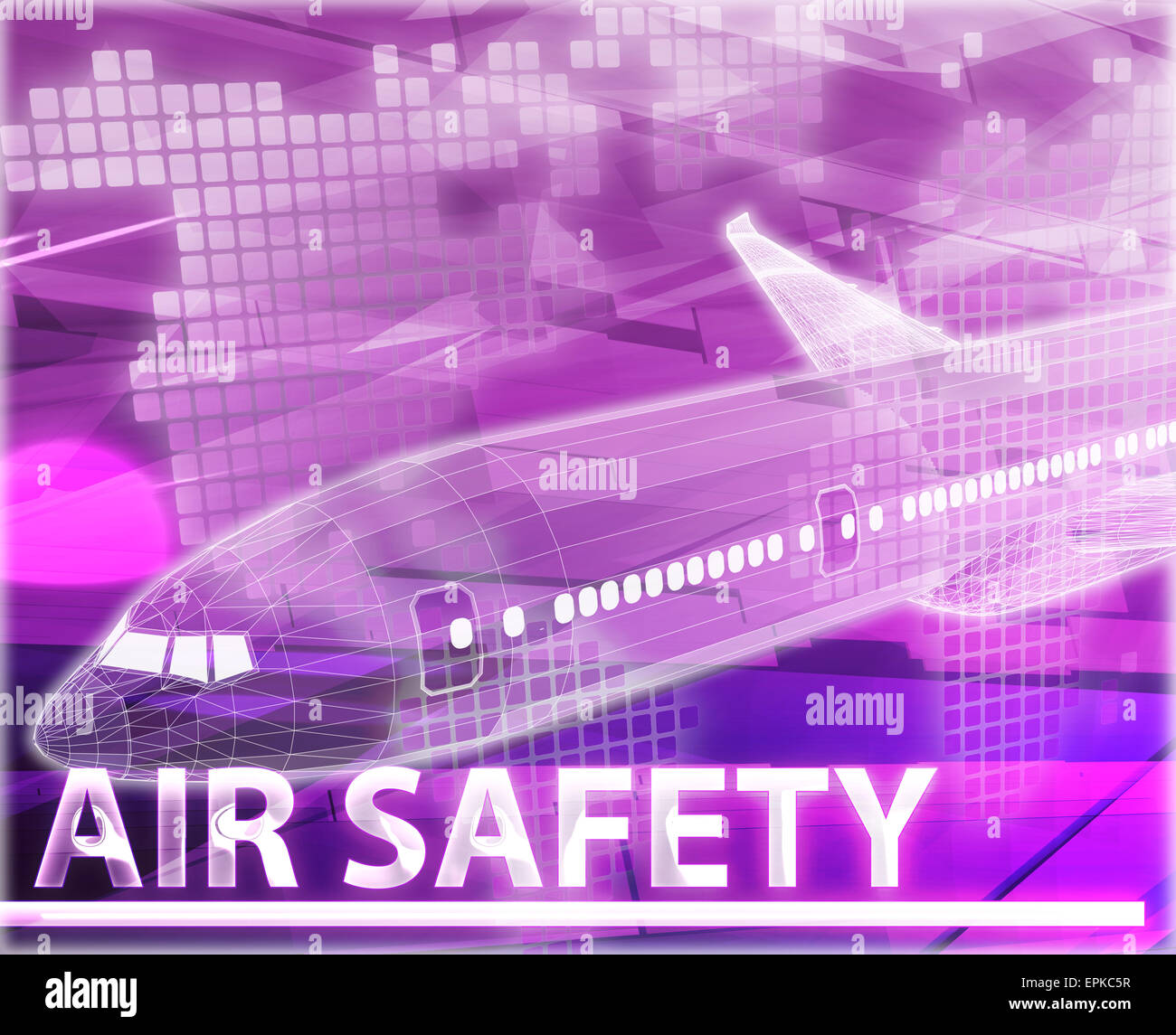 Abstract background digital collage concept illustration air travel safety Stock Photo